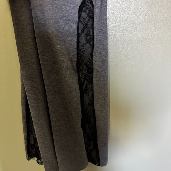 PatPat Gray Chemise Sleepwear Full Slips Lace Nightgown Lingerie Med - Picture 3 of 4